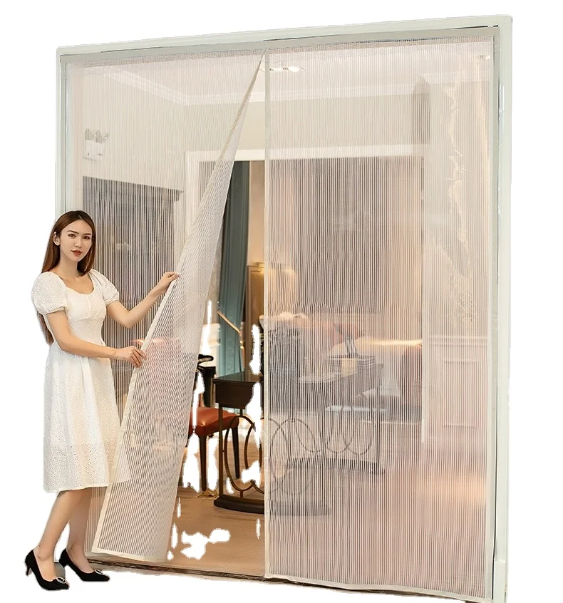 FREE SAMPLE 260*100 CM  Magnetic Screen Door With Heavy Duty Mesh Curtain  Frame