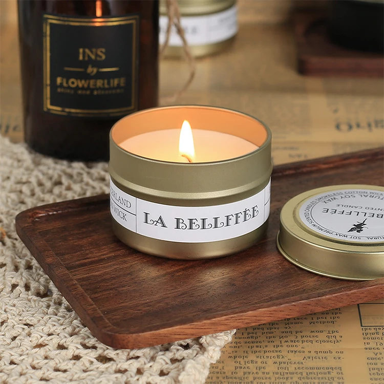 Customized Iron Jar Luxury Candles Home Fragrance Scented Soy Wax Candles with lid