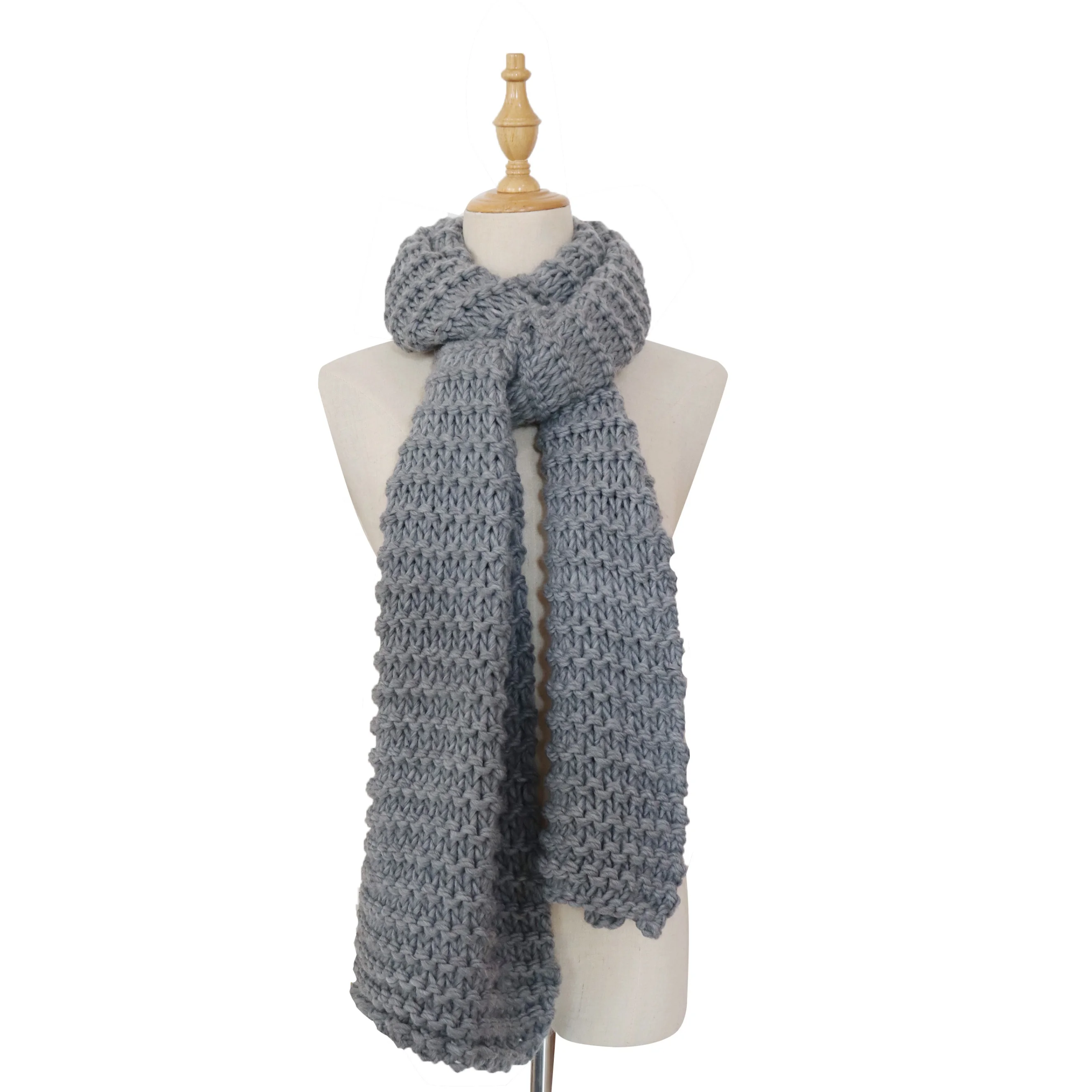 
Ladies Customized New Design Winter Autumn Spring Fashionable manufacture Acrylic knit Chunky Scarf for women 
