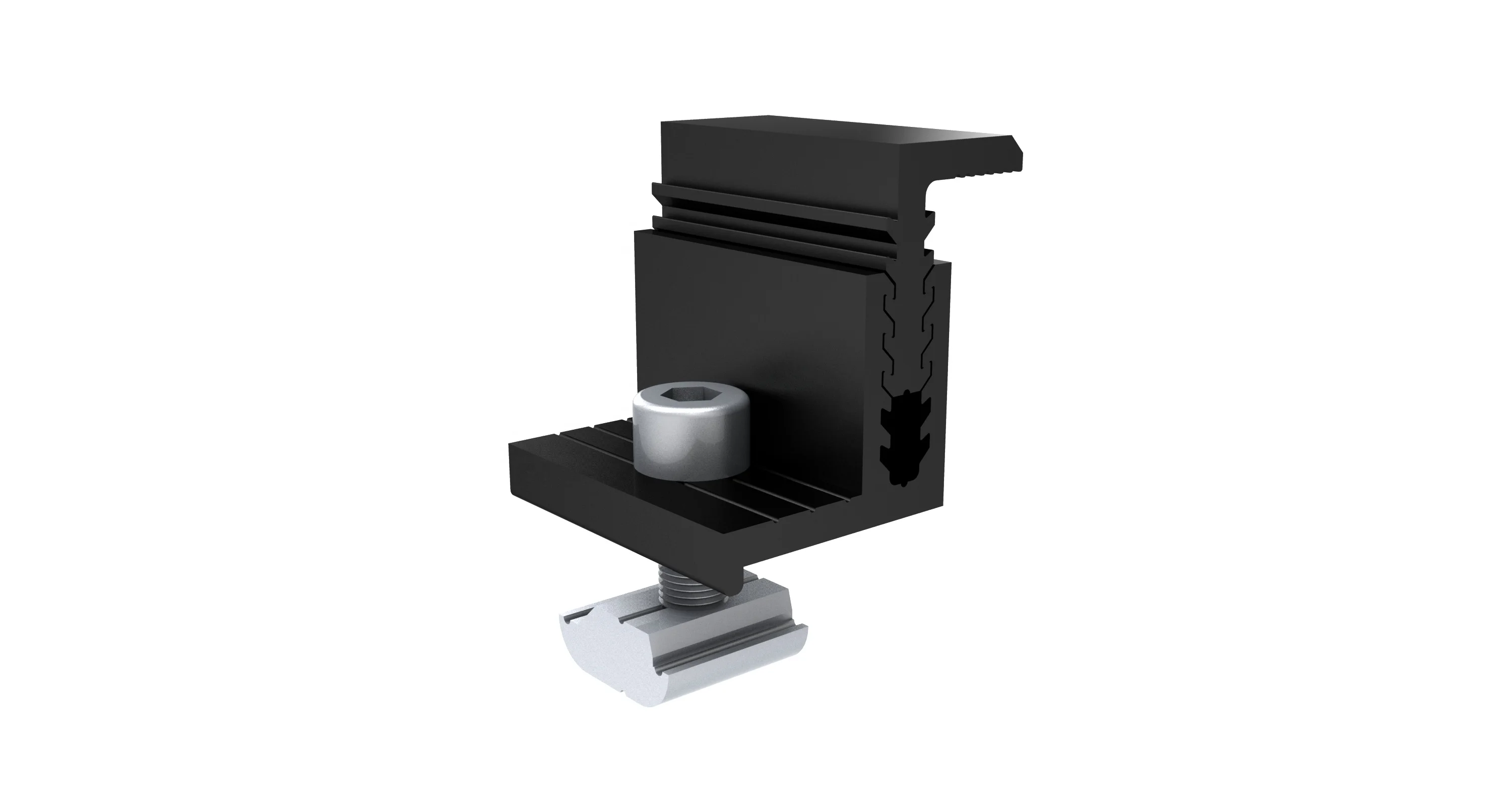 High quality solar panel adjustable end clamp for solar mounting system