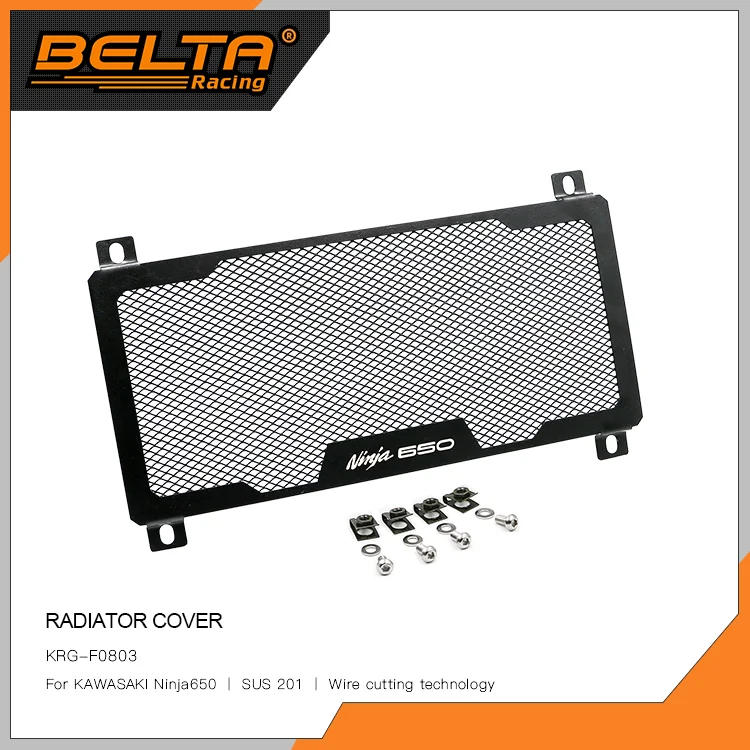 BELTA Motorcycle Radiator Grille Guard Cover Protector  Radiator Grille Guard Cover For Kawasaki Ninja 650
