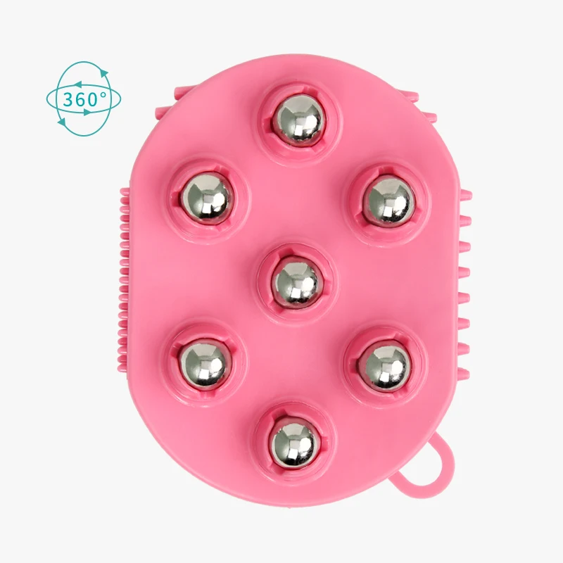 steel roller ball massage hand bath spike exfoliating massager glove