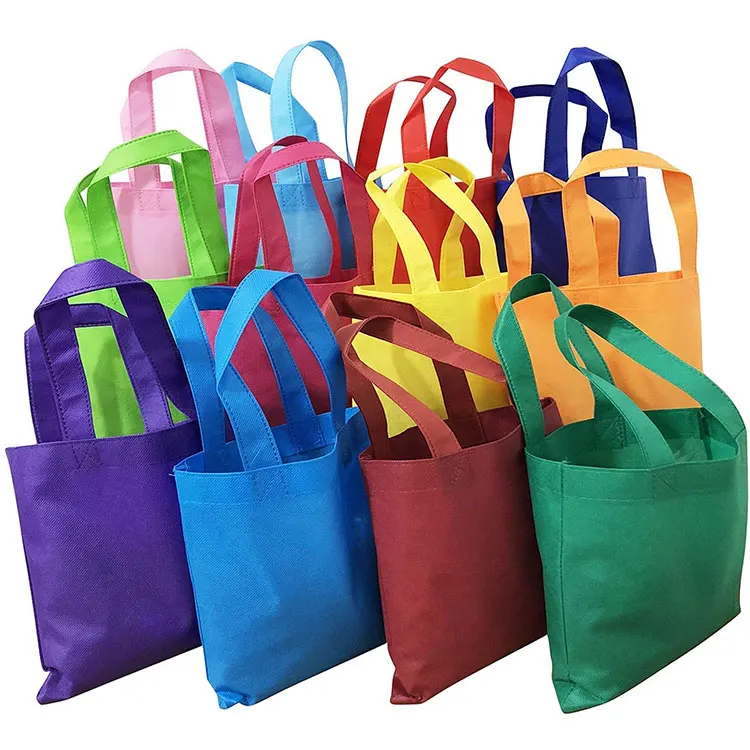 Оптовая продажа, экологически чистые многоразовые нетканые сумки-тоут с ручками для шоппинга