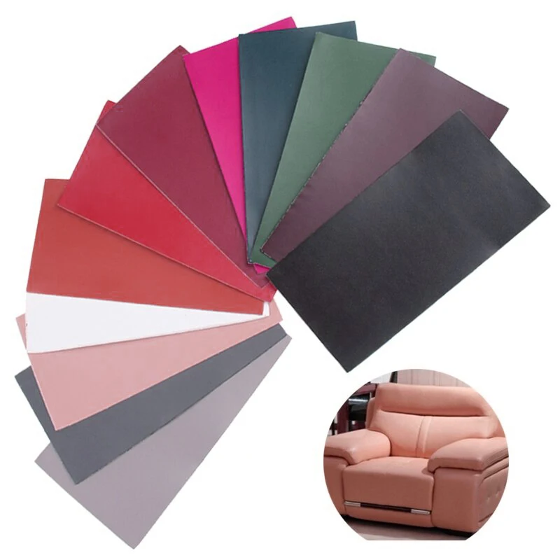 Top Quality Portable PU synthetic leather repair tape self-adhesive fella design new leather fabric for sofa cover upholstery