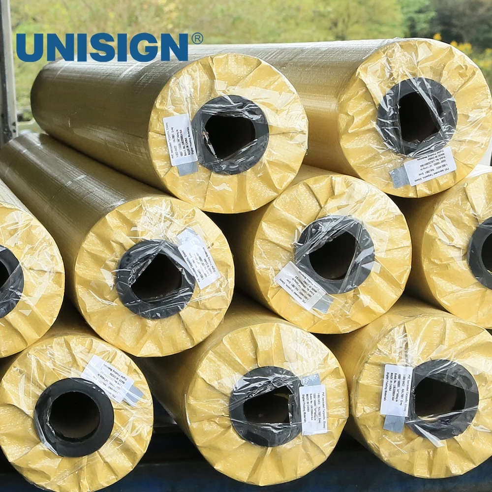 Unisign flex 13 oz vinyl banner advertising poster material 440 gsm flex banner trade show banner roll