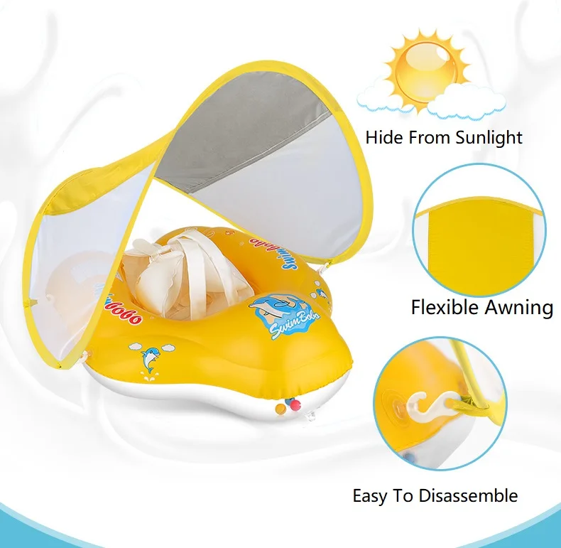 Free Swimming Baby Inflatable Baby Swim Float Children Waist Ring Inflatable Pool Floats Toys Swimming Pool