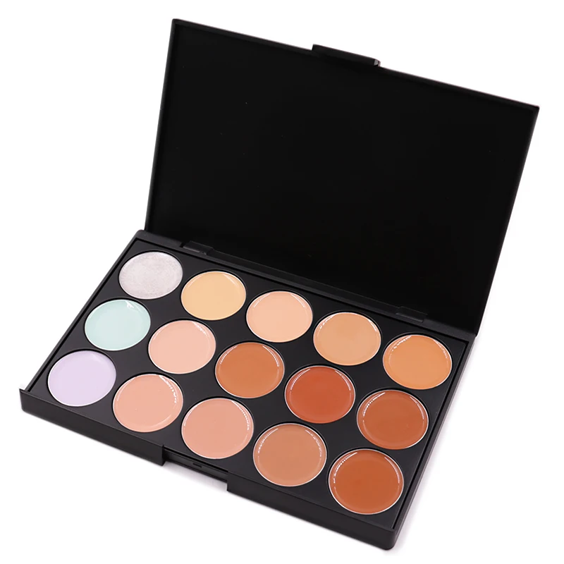 High quality concealer private label 15 Colors makeup cream concealer contour powder palette
