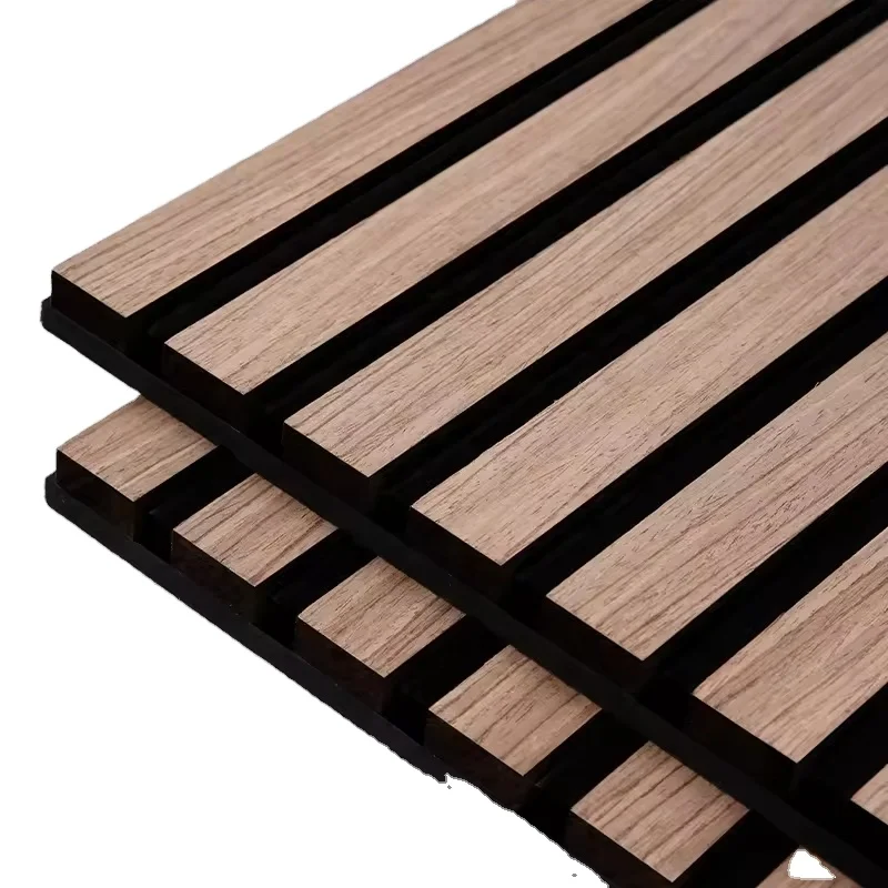 Natural Oak Wood Veneer Sound Proof Panels Sound Absorbing Panels Acoustic Wall Panels for Home Decor