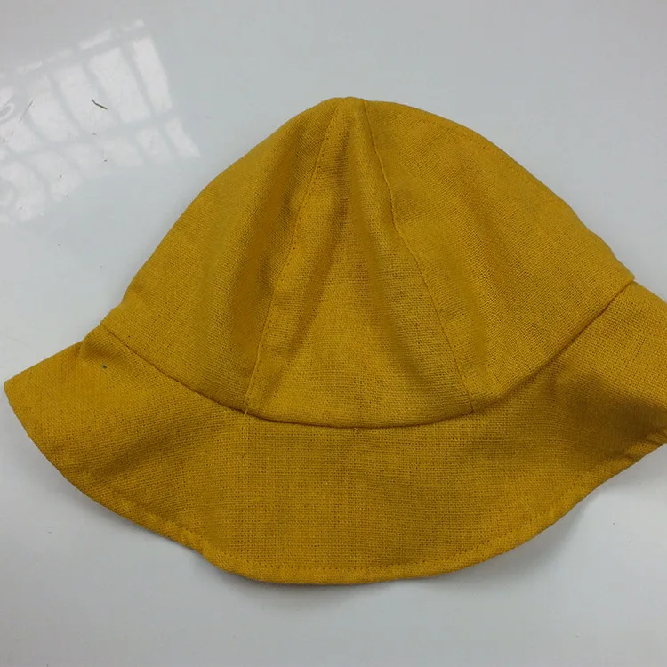 Linen Cotton Toddler Infant Summer Fishing Hats Floofy Sun Beach Bucket Hats