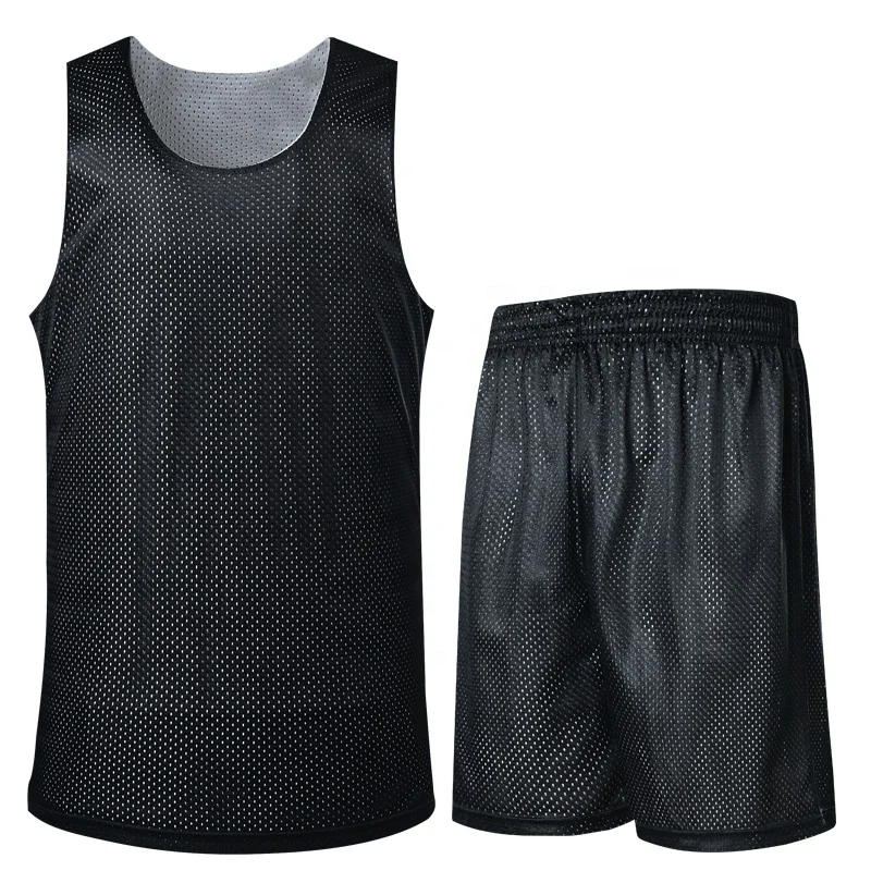Fast delivery ready colors light weight breathable shorts and jersey men reversible basketball uniform