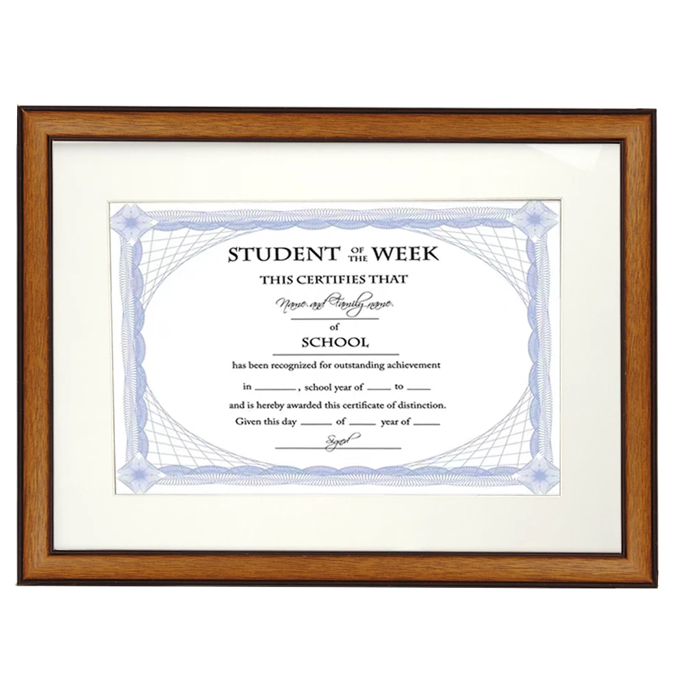 16x20 Brown Wood College Certificate Diploma 11 X 14 Picture Photo Frames With Mat 11X14