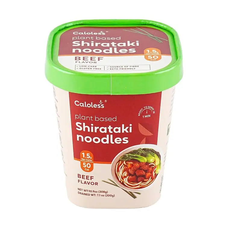 Hot Sale Precooked Food Shirataki Noodles Beef Flavor Noodles No Fat No Sugar Gluten Free Sugar Free