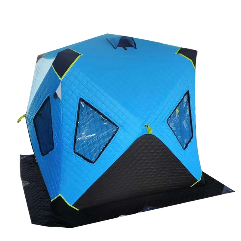Утолщенный походный изолированный выдвижной куб для льда, зимний карп, рыбалка, двубортный навес, палатка