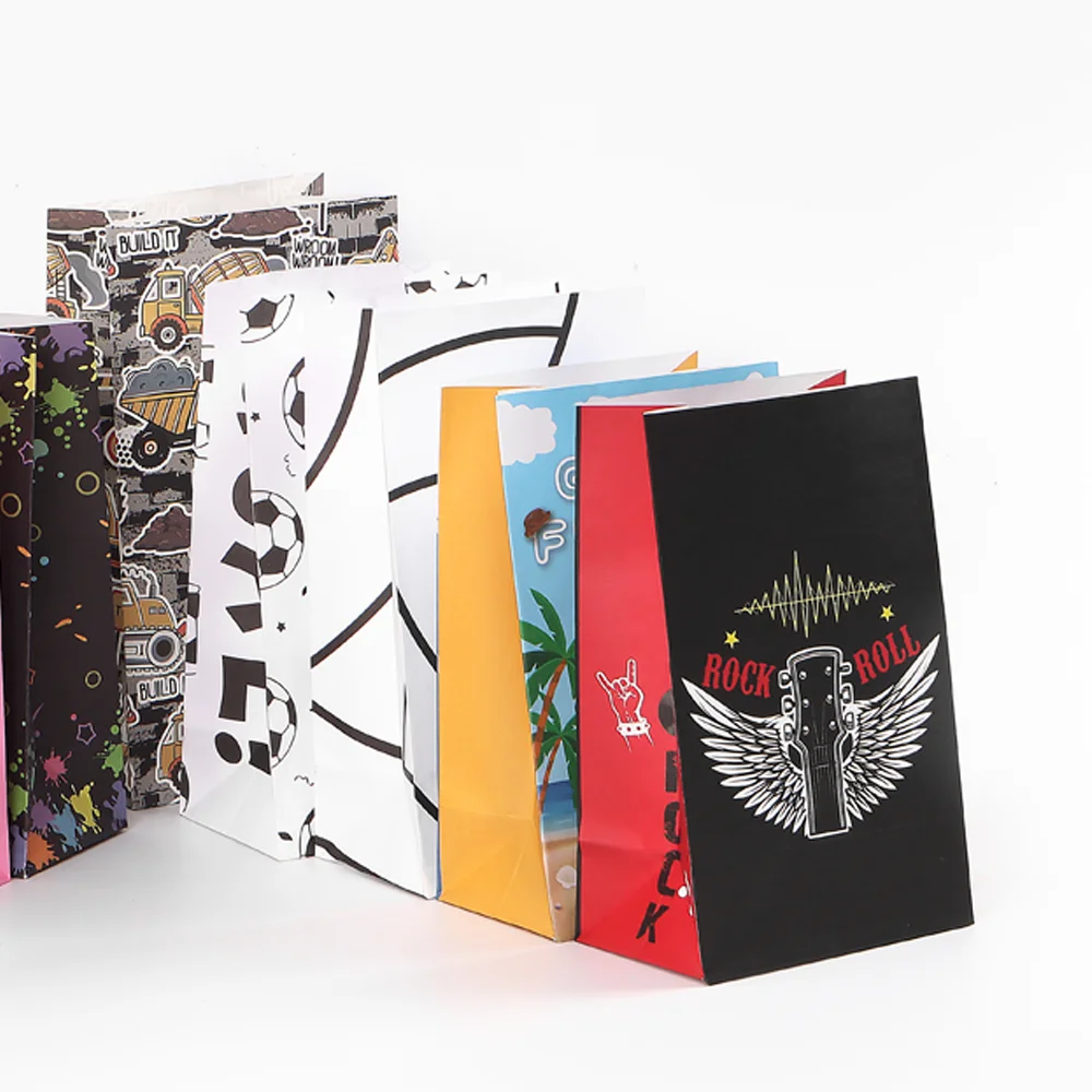 Ecofriendly Brown Natural Kraft SOS Food Packaging Poop Dog Paper Popocorn Coffee Tea Packaging Bag Recycled Without Handle