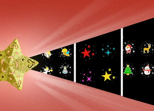 Pentagram Christmas Light Christmas Tree Hanging Top Projection Light 3D Rotating USB Tree Top Star Christmas Decoration Gifts