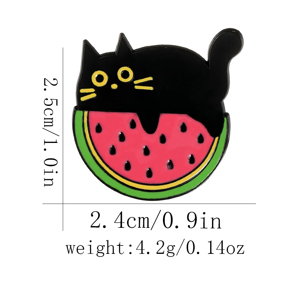 Enamel Hard Lapel Pins Manufacturer Badge Metal Animal Cartoon black cat Brooch for women