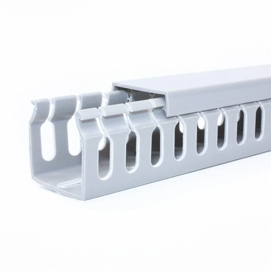 YORH-PEEO Жесткая ПВХ материал 4 мм Слот Палец Провод Кабельного Канала Управления с крышкой
