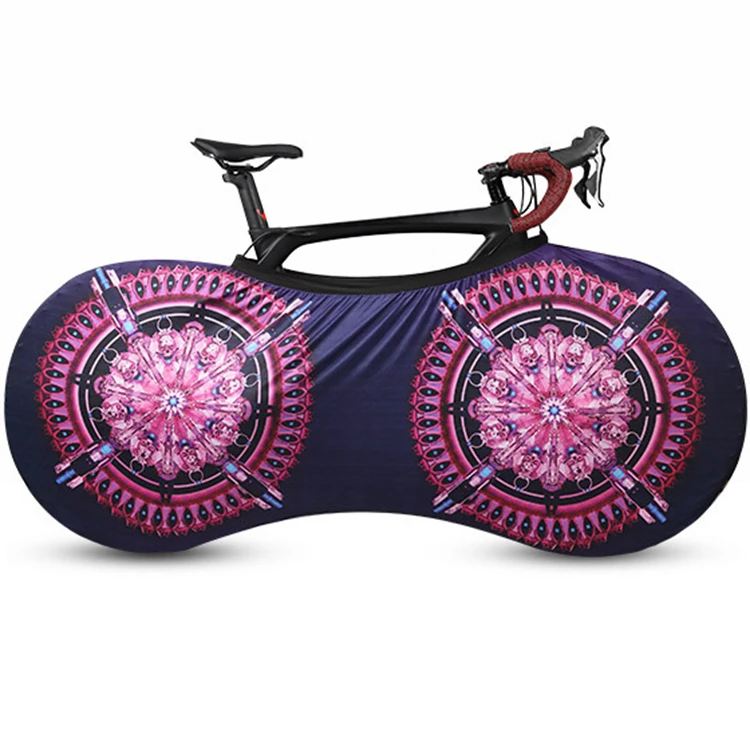 Bike Protector Cover Elastic Stretch Anti-dust Bike Wheels Cover Full Color Printing Scratch-proof Bicycle Cover