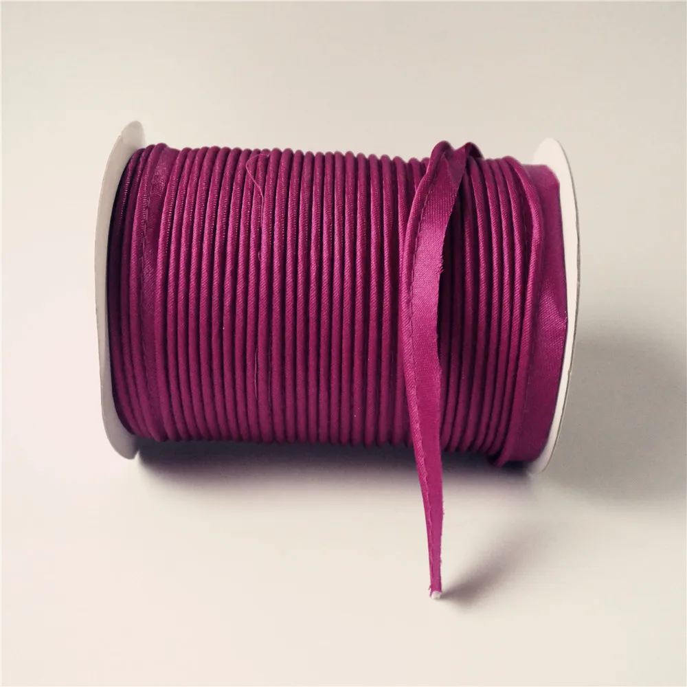 Polyester Satin Ribbon Bias Satin Piping Cord For Garment