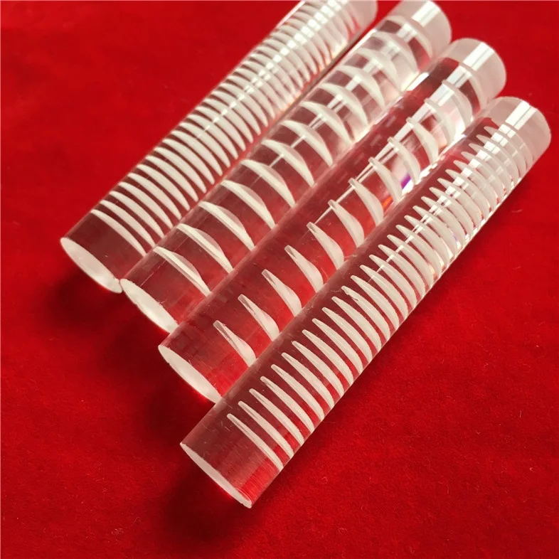 Прозрачный плавленый кварцевый стержень с канавками высокой степени очистки