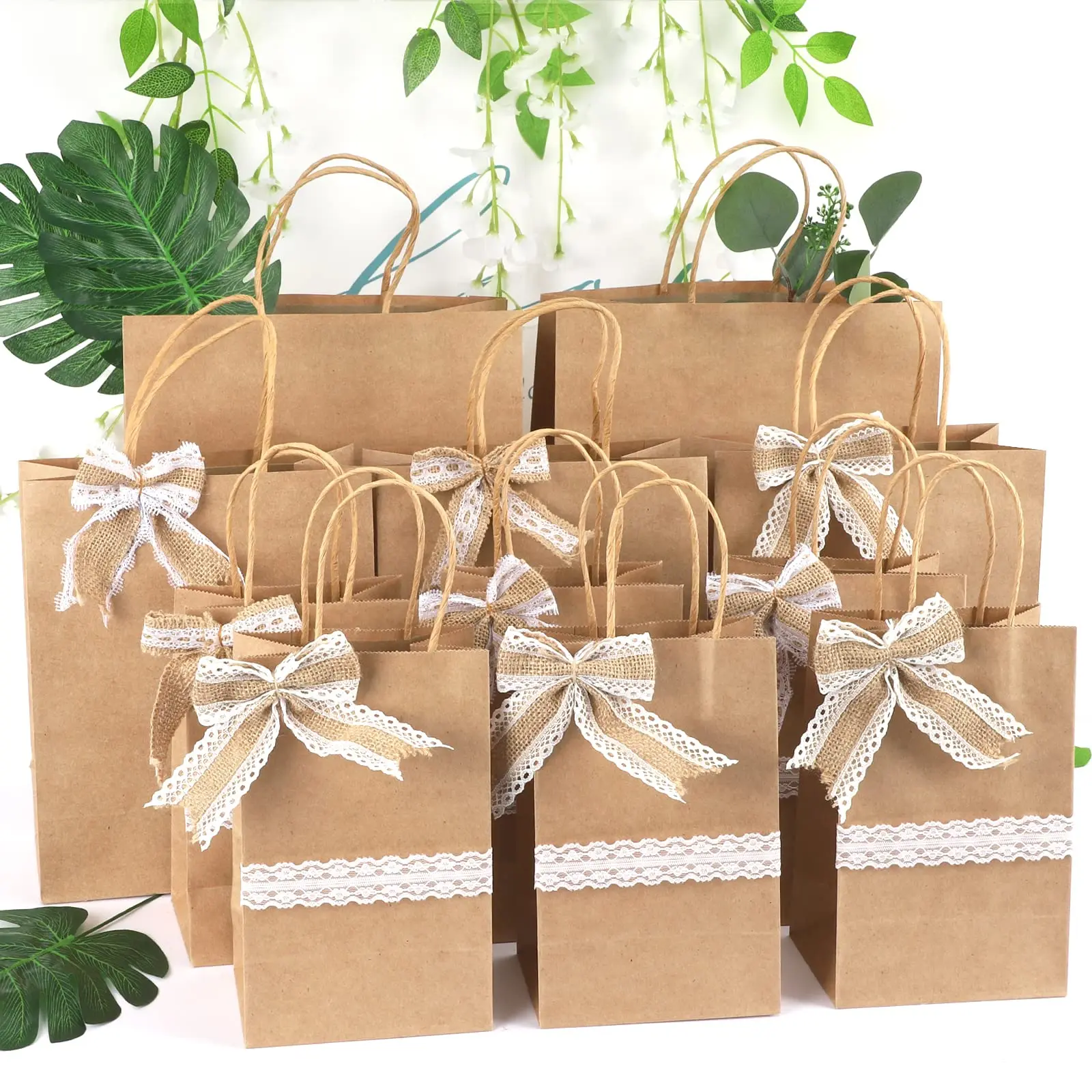 Wholesale Biodegradable Brown Grocery Plain Bag Printed Business Kraft Paper Gift Tote Shopping Bags for Clothing with Handle