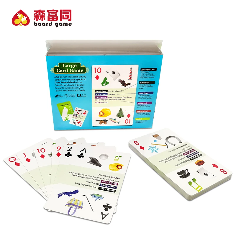 Wholesale High Quality Giant Jumbo Large Playing Cards Game Customization