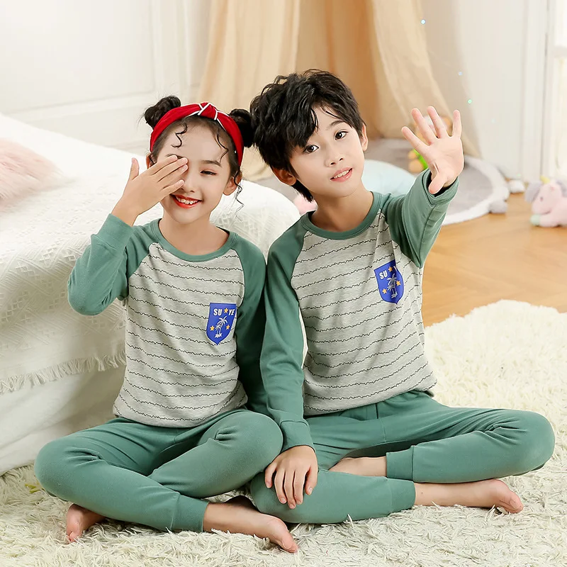 Милый пижамный комплект с принтом на заказ для детей весенние детские пижамы героями мультфильмов хлопковая одежда сна девочек по низкой цене