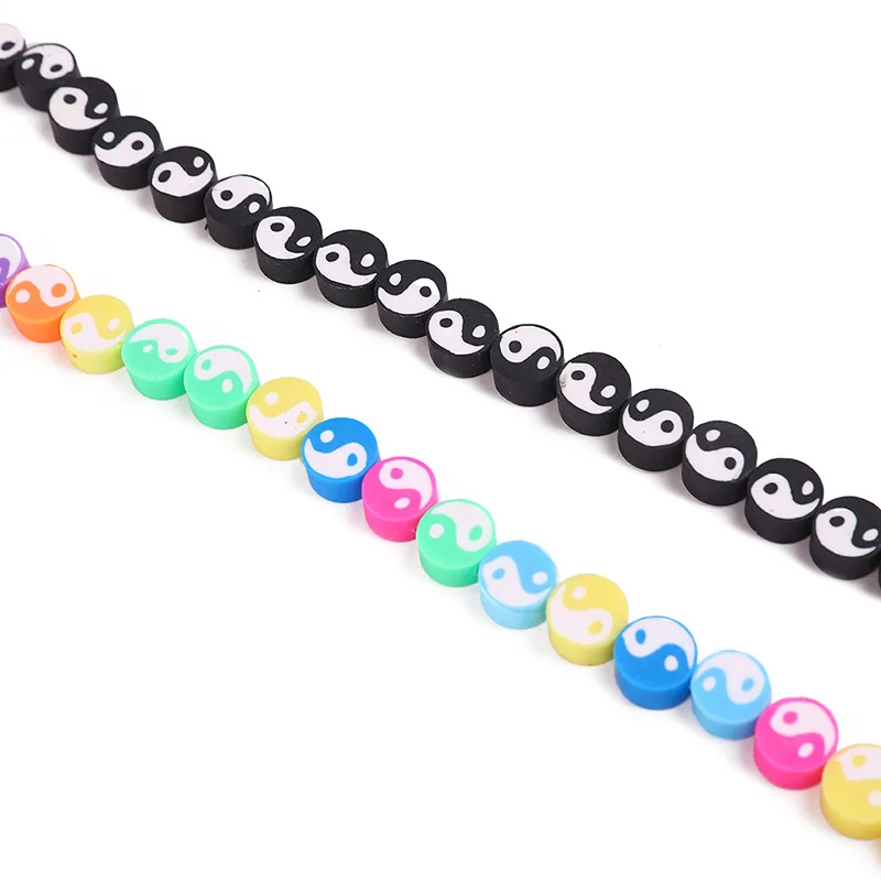Wholesale Fashion Necklace Bracelet Jewelry Tai Chi Design Polymer Clay Loose Beads