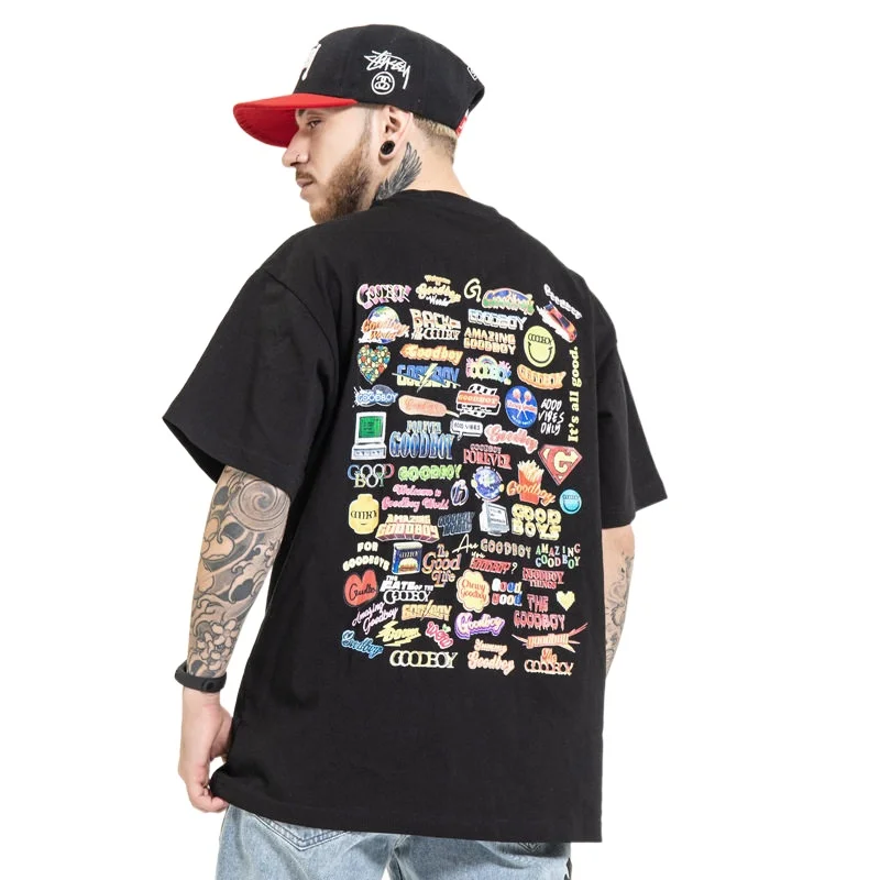 Футболка мужская оверсайз с круглым вырезом, хлопковая уличная одежда в стиле хип-хоп, с пользовательским принтом графики, оптовая продажа