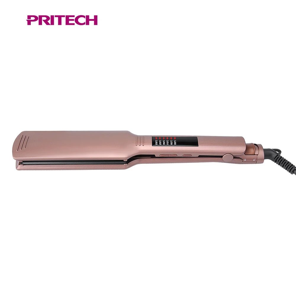  PRITECH изготовленный на заказ плоский утюг частная марка LED дисплей с керамическим покрытием Профессиональный Выпрямитель для
