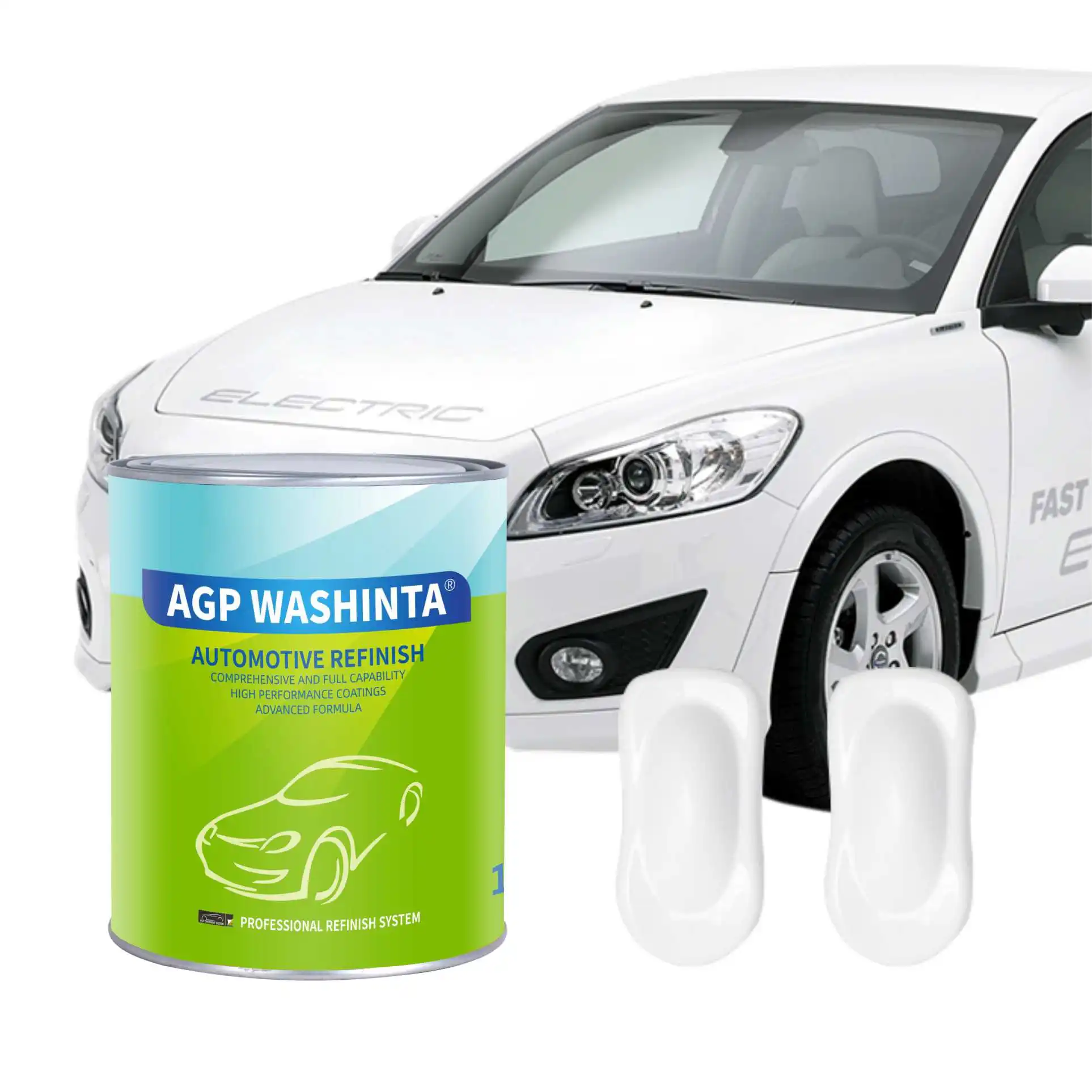 Pearl White Car Paint System Coating&Paint 2k Solid Color Car Spray Painting