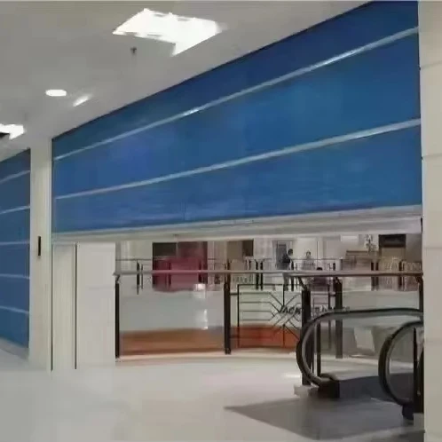 2024 Large Automatic Fireproof Rolling Shutter Door Modern Design Style Irregular Inorganic Fabric Automatic Gates Product