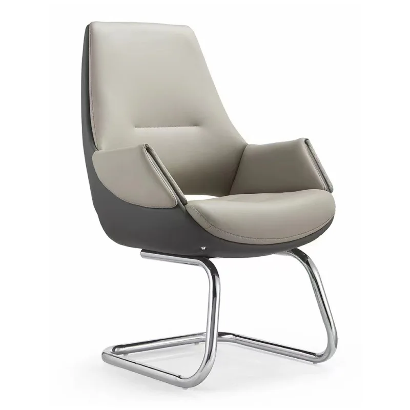 Luxury leather computer chair for long sitting comfortable office chair Ergonomic back home book for reclining boss chair
