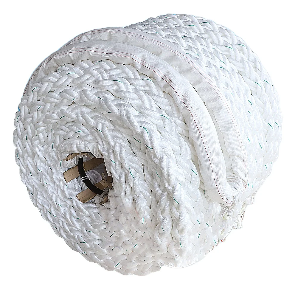 white 44 48 52 56  mm *180 200 220 m sizes pa nylon polyamide 12 strand marine rope for ship mooring towing fishing