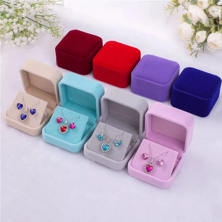 High End Jewlery Box Custom Logo Leather Ring Box Wedding Earring Bracelet Necklace Pu Leather Jewelry Box Packaging Luxury