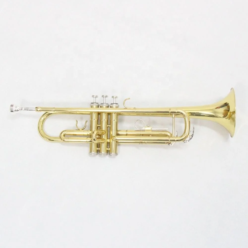 Professional for Beginners BB Tone Brass Body Trumpet for Beginners Gold Ross Silver Lacquer FTR-100 Trumpet With Portable case