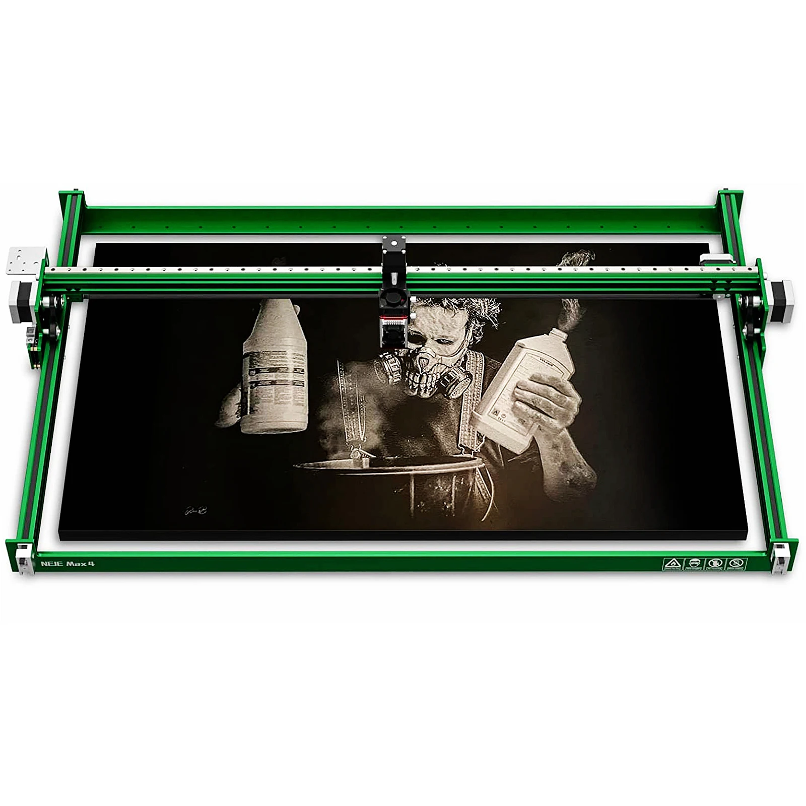 NEJE MAX 4-Axis Industrial laser engrave machine High Power 80w 100w 120w module wood acrylic cut engraver machine