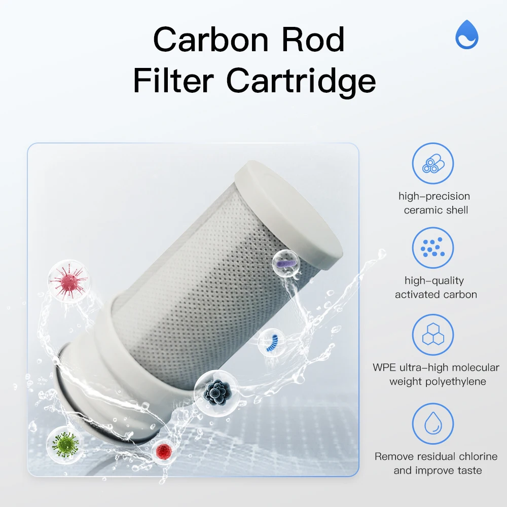 Hotels Kitchen Faucet Water Purifier Manual Powered Mounted Tap Water Filter with Quick-Easy Flushing Feature