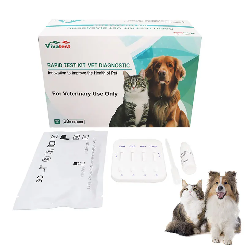 EHR-BAB-ANA-CHW 100% чувствительный Ehrlichica + Babeisa Anaplasma тест на сердцебиение/фабрика для собак, ветеринарная клиника