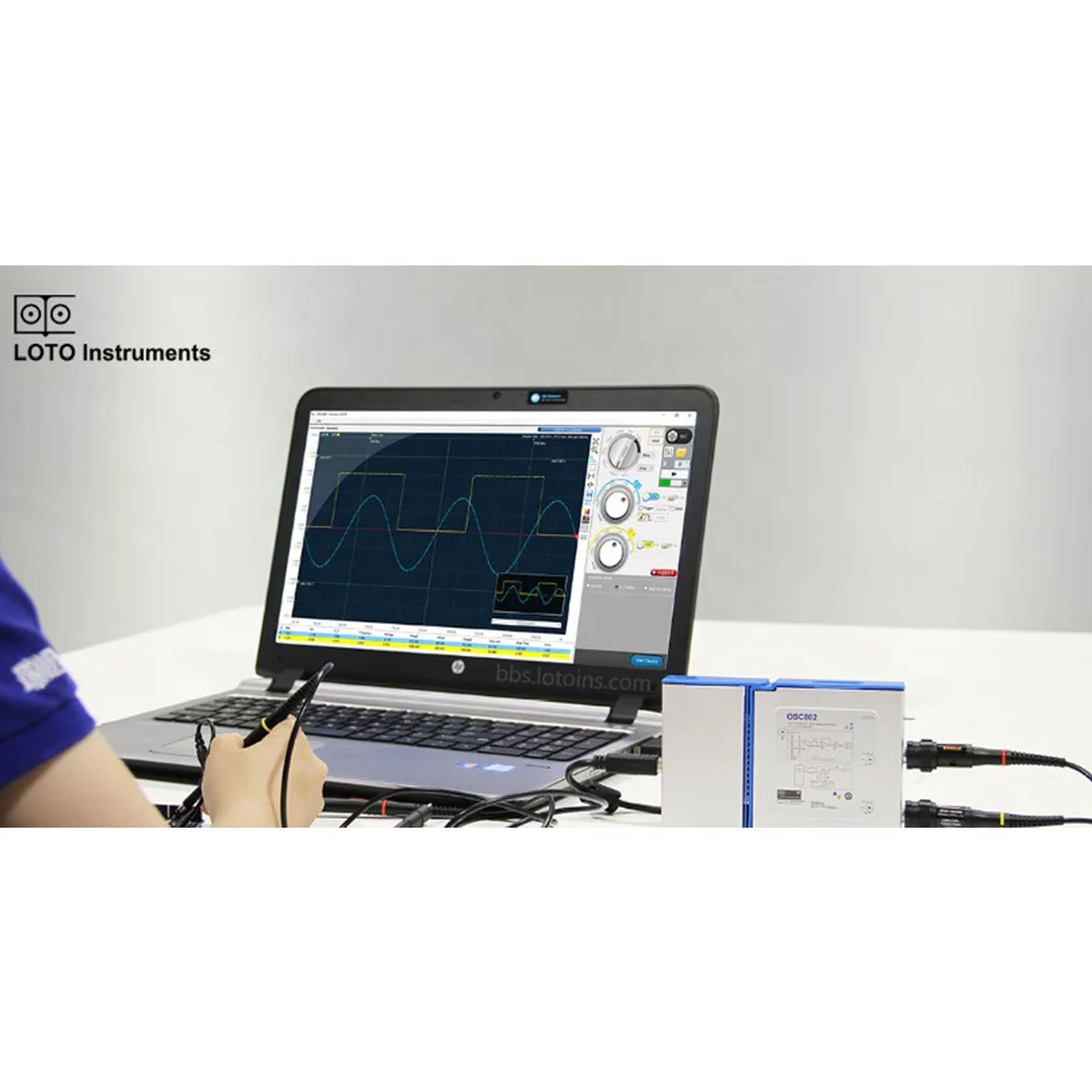 
OSC802 USB PC Handheld Oscilloscope With 80MS/s Sample Rate and 20MHz Bandwidth for Precision Testing 