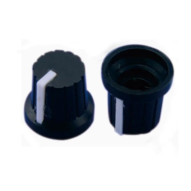 Hot Sale Guitar Plastic Threaded Knurled Potentiometer Rotary Guitar Knobs
