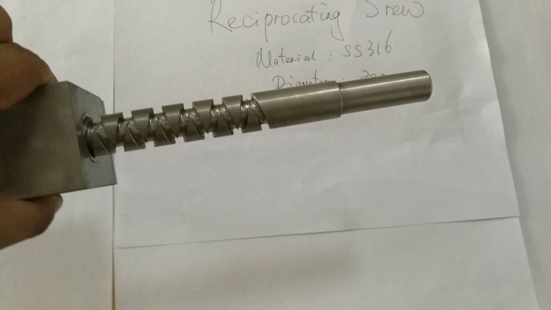 MMS 20 years factory customized or OEM SUS304   reciprocating screw