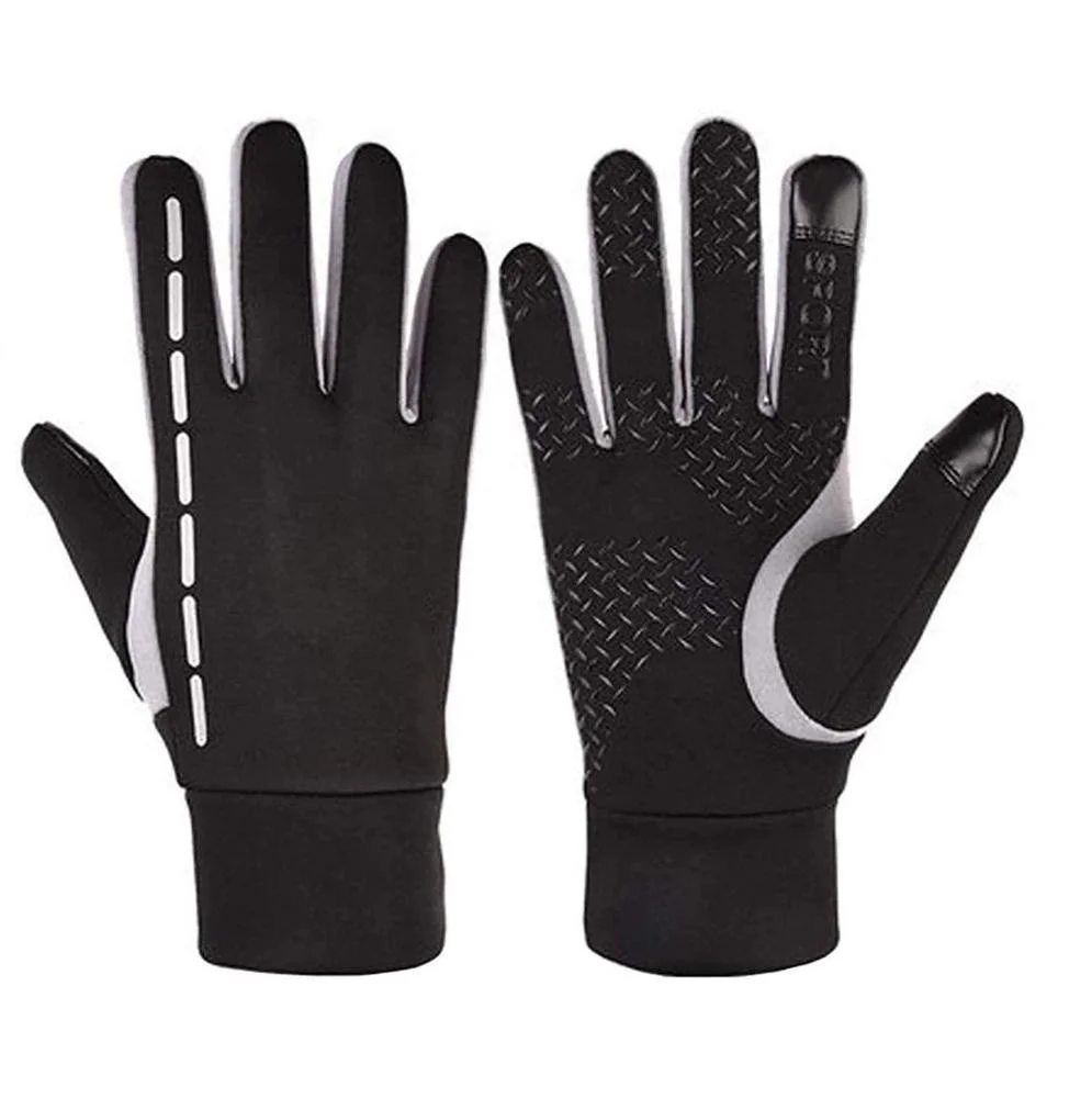 
Mens Running Gloves Black Touchscreen Gloves Power Stretch Lightweight Gloves 
