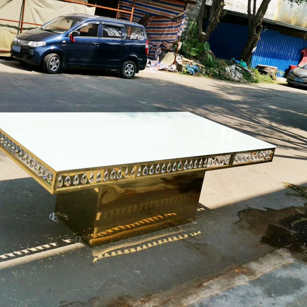 modern luxury dining gold frame metal stainless steel chair and table for restaurant and wedding