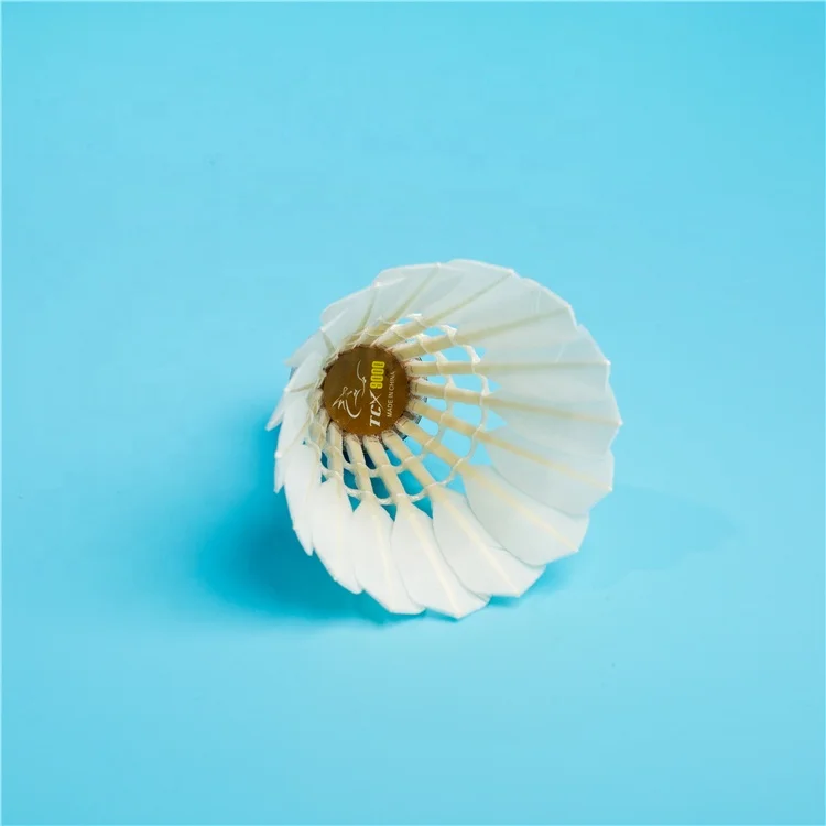 TCX9000 yellow Model goose feather shuttlecock with 3layer cork for professional players