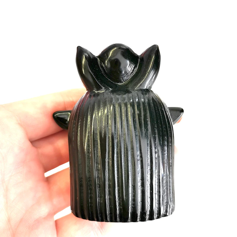 Hot Sale Nature Crystal Obsidian Pink Quartz Carving Hathor Goddess Egypt for Healing Decorate