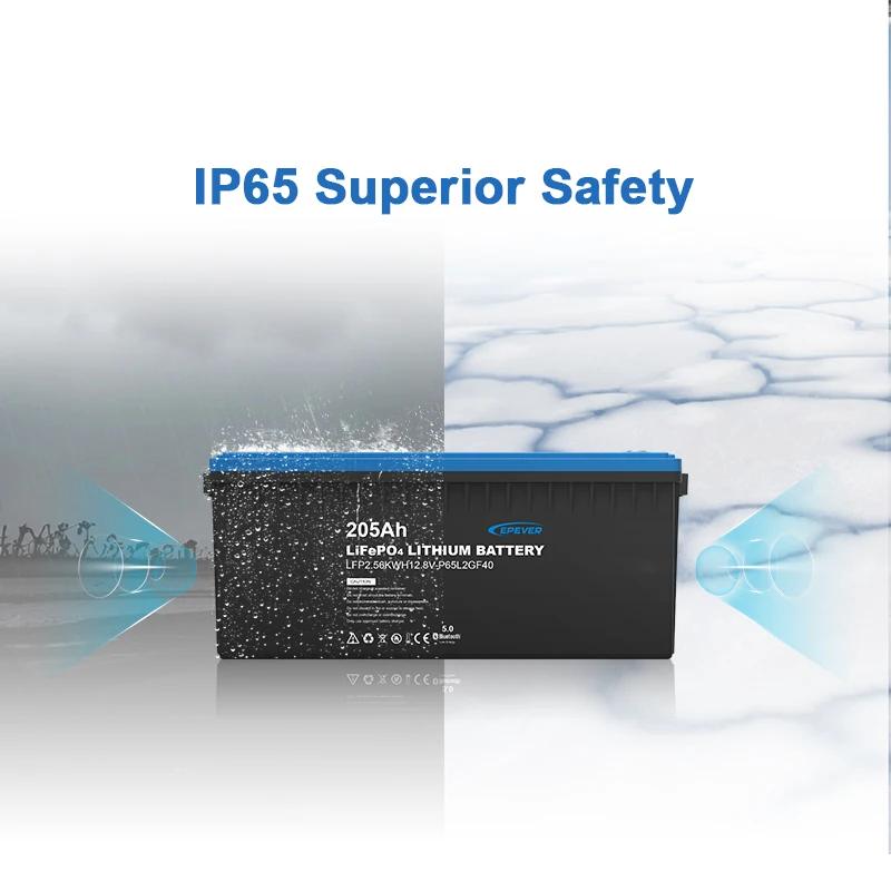 EU Stock Wholesale LiFePo4 12.8V 25.6V 50AH 100Ah 150Ah 200Ah IP65 Waterproof Deep Cycles Rechargeable lithium battery pack