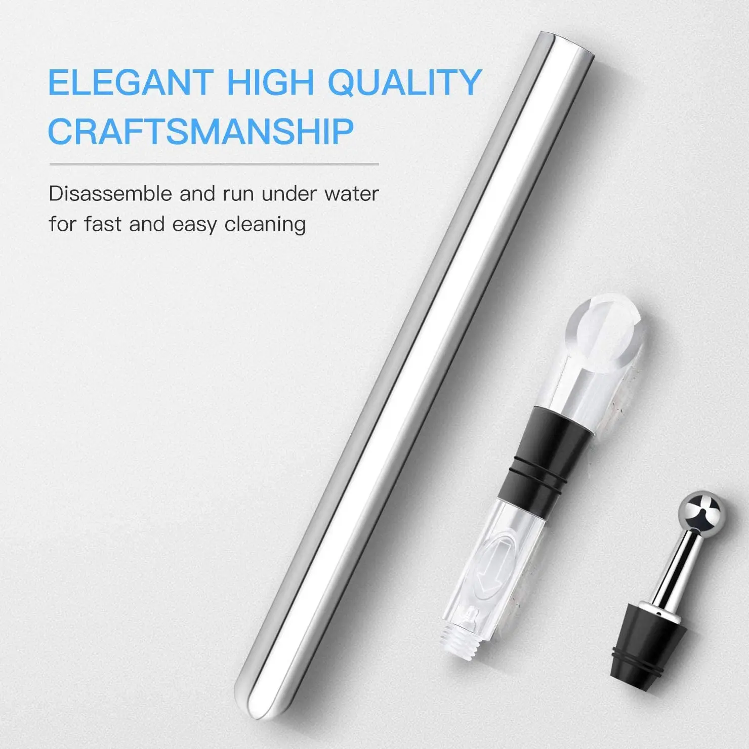 Wine Chiller Stick 3-in-1 Stainless Steel Wine Bottle Cooler Stick Rapid Iceless Stainless Steel Wine Bottle Chiller