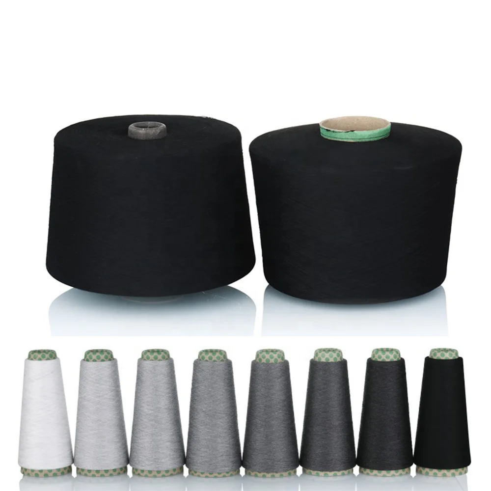 Factory wholesale High Tenacity Thread TC 80/20 Polyester Cotton Blended Yarn Siro Spinning Grey Yarn for Knitting