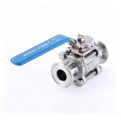 Stainless steel clamp 3-PC ball valve